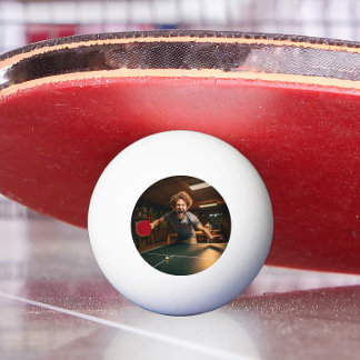 Gepersonaliseerde sportfoto speler pingpongbal