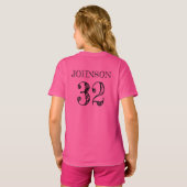 Gepersonaliseerde sportnaam nummer t-shirt (Achterkant volledig)