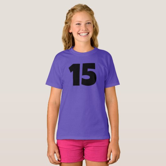 Gepersonaliseerde sportnaam nummer T-shirt (Voorkant volledig)