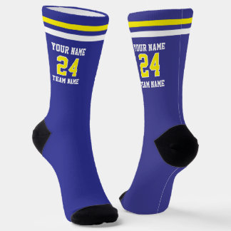Gepersonaliseerde sportnaam nummer team sokken