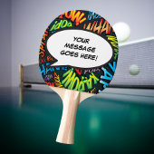 Gepersonaliseerde spraak bubbel grappig cool strip tafeltennisbatje
