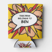 Gepersonaliseerde Spraak Bubble Grappig Modern Coo Blikjeskoeler (Voorkant)