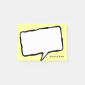 Gepersonaliseerde spraak bubble yellow Post-it® no Notes (Voorkant)