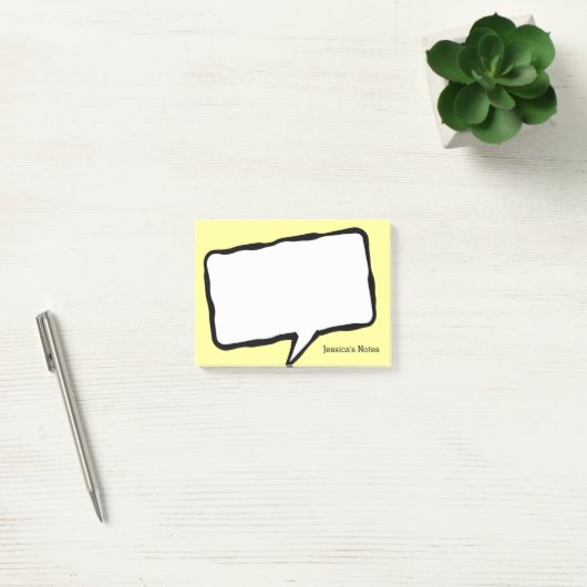 Gepersonaliseerde spraak bubble yellow Post-it® no Notes (Kantoor)