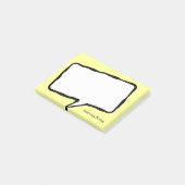 Gepersonaliseerde spraak bubble yellow Post-it® no Notes (Schuin)