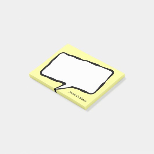 Gepersonaliseerde spraak bubble yellow Post-it® no Post-it® Notes (Schuin)