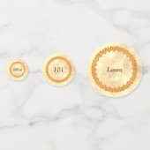 Gepersonaliseerde sprankelende Goud Gelukkige 101s Confetti (Voorkanten)