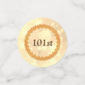 Gepersonaliseerde sprankelende Goud Gelukkige 101s Confetti (Kleine voorkant)