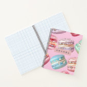 Gepersonaliseerde Sprankelende Pastelkleurige Maca Notitieboek (Binnen)