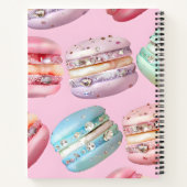 Gepersonaliseerde Sprankelende Pastelkleurige Maca Notitieboek (Achterkant)