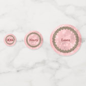 Gepersonaliseerde sprankelende roze Happy 90ste ve Confetti (Voorkanten)