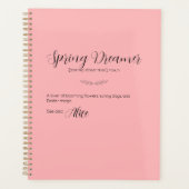 Gepersonaliseerde "Spring Dreamer" Roze Paasplanne Planner (Voorkant)