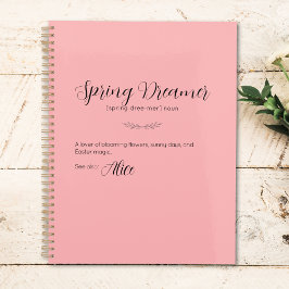 Gepersonaliseerde "Spring Dreamer" Roze Paasplanne Planner