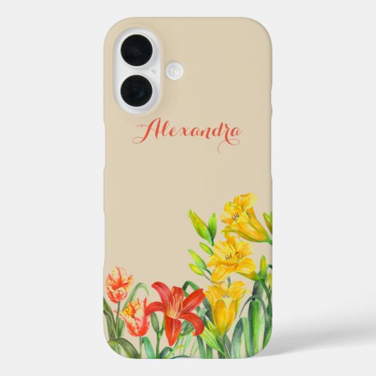 Gepersonaliseerde Spring Flowers Bloemkunst Case-Mate iPhone Case (Achterkant)