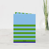 Gepersonaliseerde Spring Green en Blue Vaderdag Kaart (Achterkant)