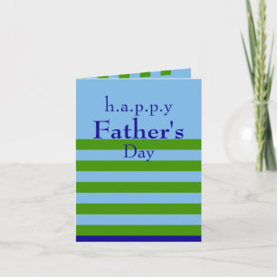 Gepersonaliseerde Spring Green en Blue Vaderdag Kaart