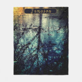 Gepersonaliseerde Spring Tree Reflections Fleece Deken (Voorkant)