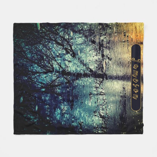 Gepersonaliseerde Spring Tree Reflections Fleece Deken (Voorkant (Horizontaal))