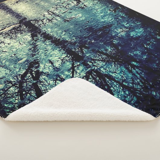 Gepersonaliseerde Spring Tree Reflections Sherpa Deken (3/4)