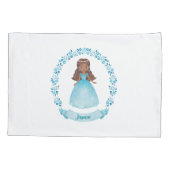 Gepersonaliseerde Sprookjesprinses Meisje Kussensl Kussensloop (Achterkant)