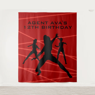 Gepersonaliseerde Spy Party Laser Tapestry Wandkleed