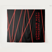 Gepersonaliseerde Spy Party Laser Tapestry Wandkleed (Voorkant (horizontaal))