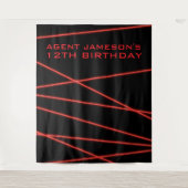 Gepersonaliseerde Spy Party Laser Tapestry Wandkleed (Voorkant)