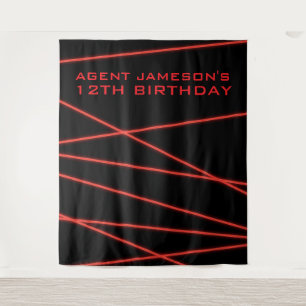 Gepersonaliseerde Spy Party Laser Tapestry Wandkleed