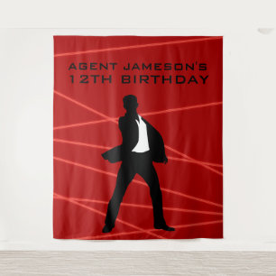 Gepersonaliseerde Spy Party Laser Tapestry Wandkleed