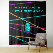 Gepersonaliseerde Spy Party Laser Tapestry Wandkleed (In situ)