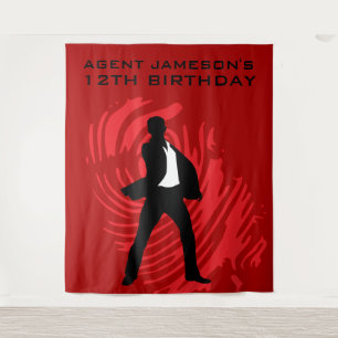 Gepersonaliseerde Spy Party Vingerafdruk Tapestry Wandkleed