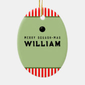 gepersonaliseerde squash sporten keramisch ornament (Achterkant)