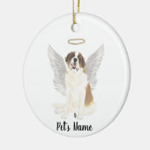 Gepersonaliseerde St. Bernard-herdenkingssteun Keramisch Ornament (Links)