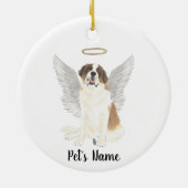 Gepersonaliseerde St. Bernard-herdenkingssteun Keramisch Ornament (Achterkant)