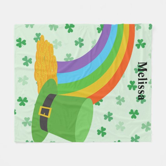 Gepersonaliseerde St. Patrick's Day Blanket Fleece Deken (Voorkant (Horizontaal))