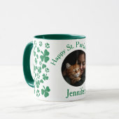 Gepersonaliseerde St. Patrick's Day - Cat Lovers G Mok (Voorkant links)