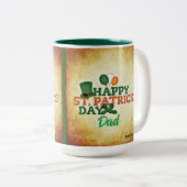 Gepersonaliseerde St. Patrick's Day Coffee Cup Tweekleurige Koffiemok (Voorkant rechts)