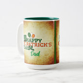 Gepersonaliseerde St. Patrick's Day Coffee Cup Tweekleurige Koffiemok (Voorkant links)