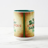 Gepersonaliseerde St. Patrick's Day Coffee Cup Tweekleurige Koffiemok (Center)