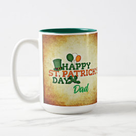 Gepersonaliseerde St. Patrick's Day Coffee Cup Tweekleurige Koffiemok