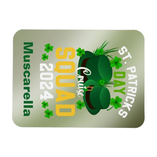 Gepersonaliseerde St. Patrick's Day Cruise Squad D Magneet (Horizontaal)