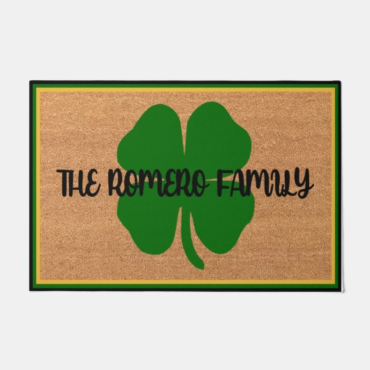 Gepersonaliseerde St. Patrick's Day deurmat, Pasen Deurmat (Voorkant)