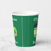 Gepersonaliseerde St. Patrick's Day Donut Koffie Papieren Bekers (Links)