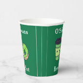 Gepersonaliseerde St. Patrick's Day Donut Koffie Papieren Bekers (Rechts)
