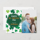 Gepersonaliseerde St. Patricks Day Foto Briefkaart (Voorkant / Achterkant)