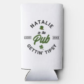 Gepersonaliseerde St Patricks Day Funny Group Drin Seltzer Blikjeskoeler (Achterkant)