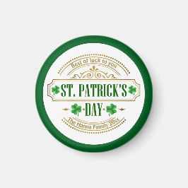 Gepersonaliseerde St. Patrick's Day I Geluk van de Magneet