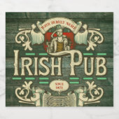 Gepersonaliseerde St Patrick's Day Ierse pub Grapp Bier Etiket (Enkel label)