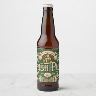 Gepersonaliseerde St Patrick's Day Ierse pub Grapp Bier Etiket