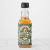 Gepersonaliseerde St Patrick's Day Ierse pub Grapp Likeurfles Etiket (Voorkant)